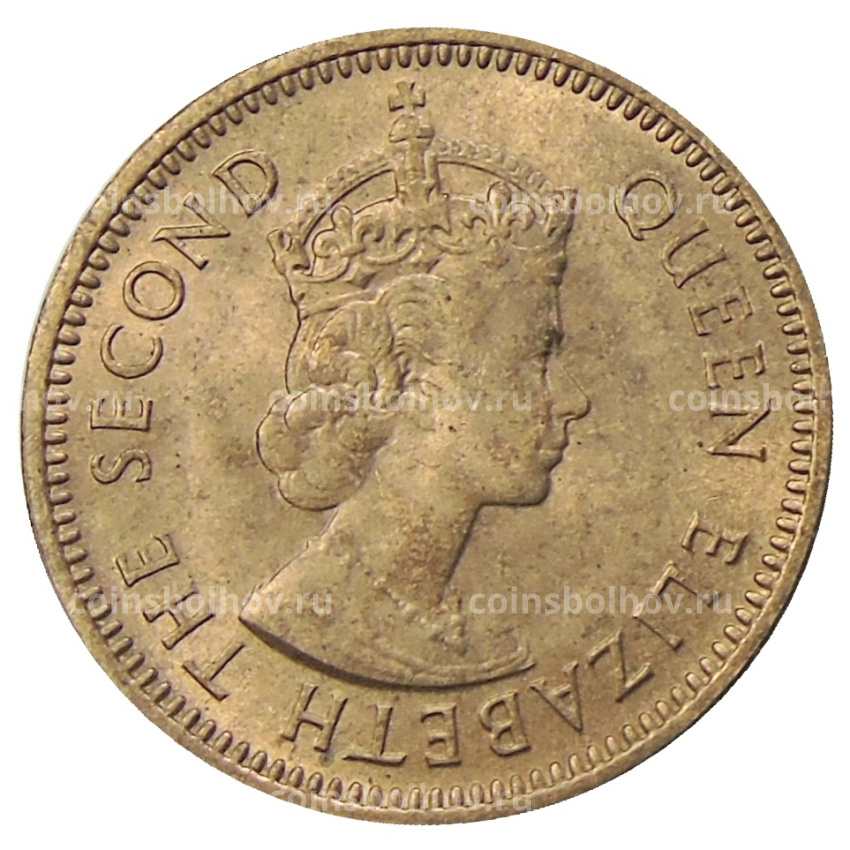 Монета 1/2 цента 1955 года Британские Восточные Карибы (вид 2)