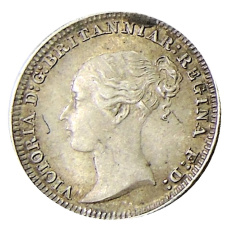 Монета 1 пенни 1887 года Великобритания «Маунди» (реверс)