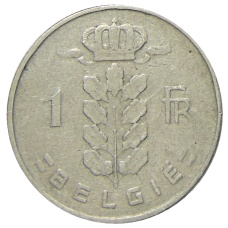 Монета 1 франк 1958 года Бельгия — Надпись на фламандском (BELGIE) (реверс)