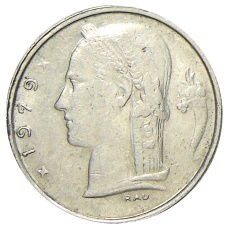 Монета 1 франк 1979 года Бельгия — Надпись на французском (BELGIQUE) (аверс)