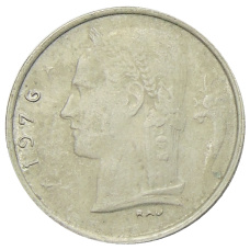 Монета 1 франк 1976 года Бельгия — Надпись на фламандском (BELGIE) (аверс)