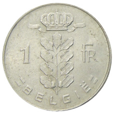 Монета 1 франк 1976 года Бельгия — Надпись на фламандском (BELGIE) (реверс)