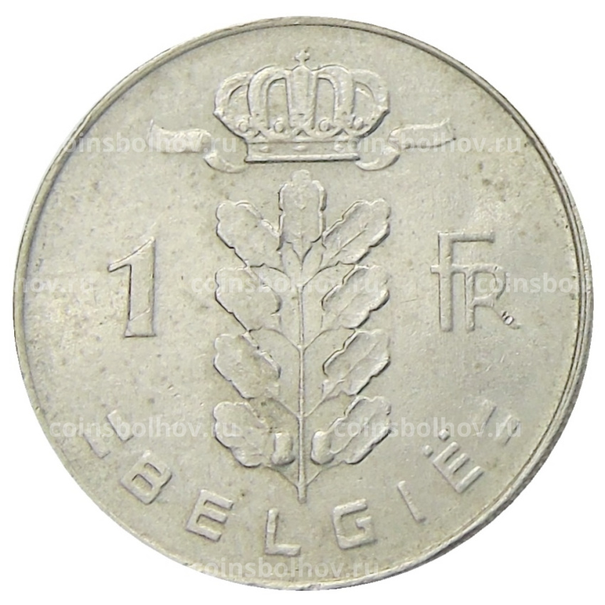 Монета 1 франк 1976 года Бельгия — Надпись на фламандском (BELGIE) (вид 2)