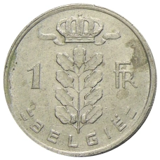 Монета 1 франк 1980 года Бельгия — Надпись на фламандском (BELGIE) (реверс)