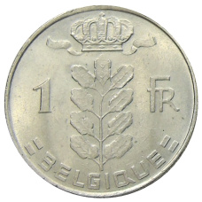 Монета 1 франк 1973 года Бельгия — Надпись на французском (BELGIQUE) (реверс)