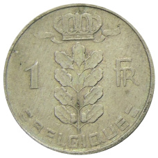 Монета 1 франк 1954 года Бельгия — Надпись на французском (BELGIQUE) (реверс)