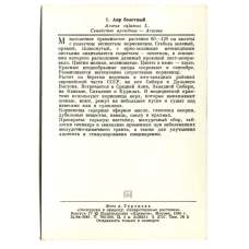 Открытка Аир болотный (реверс)