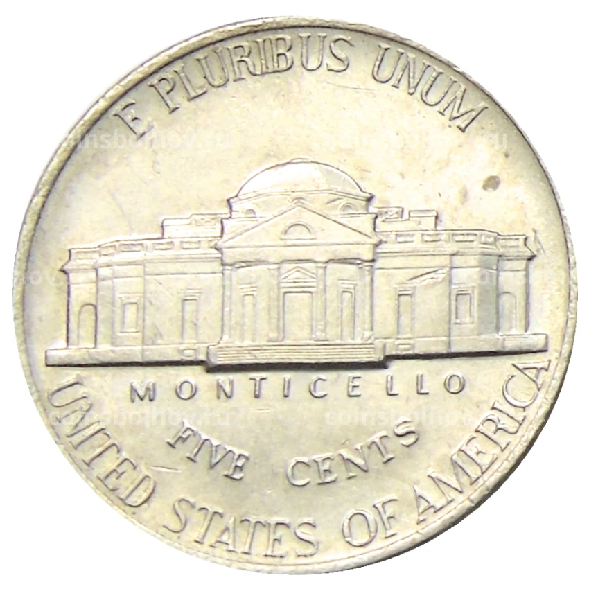 Монета 5 центов 1995 года D США (вид 2)