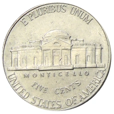 Монета 5 центов 2003 года D США (реверс)