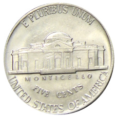 Монета 5 центов 1978 года D США (реверс)