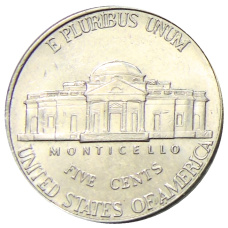 Монета 5 центов 1998 года D США (реверс)