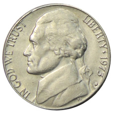 Монета 5 центов 1973 года D США (аверс)