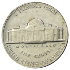 Монета 5 центов 1969 года S США (реверс)