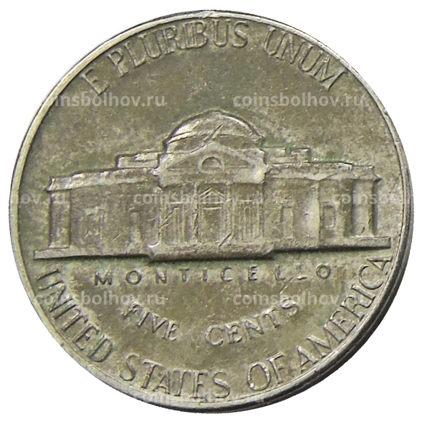 Монета 5 центов 1970 года S США (вид 2)