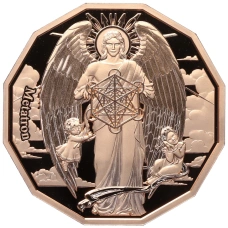Монета 20 центов 2024 года Самоа «Архангелы — Архангел Метатрон» (аверс)