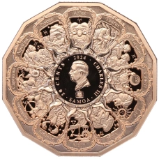 Монета 20 центов 2024 года Самоа «Архангелы — Архангел Метатрон» (реверс)