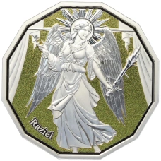 Монета 2 доллара 2024 года Самоа «Архангелы — Архангел Разиэль» (аверс)