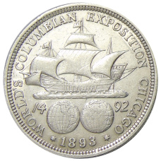 Монета 1/2 доллара (50 центов) 1893 года США «Колумбийская выставка в Чикаго» (аверс)