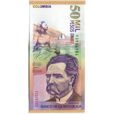 Банкнота 50000 песо 2009 года Колумбия