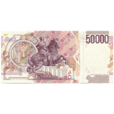 Банкнота 50000 лир 1992 года Италия (вид 2)