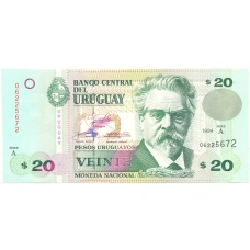 Банкнота 20 песо 1994 года Уругвай (аверс)