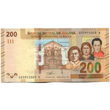 Банкнота 200 боливиано 1986 (2019) года Боливия «Боливия многонациональная страна»