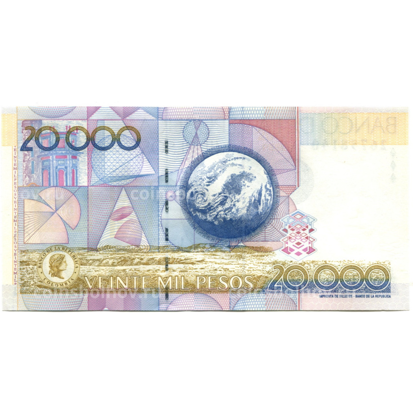 Банкнота 20000 песо 2003 года Колумбия (вид 2)