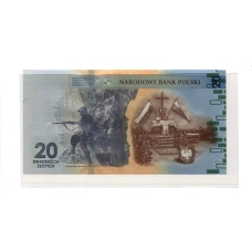 Банкнота 20 злотых 2024 года Польша «80 лет Варшавскому восстанию» (в буклете) (реверс)