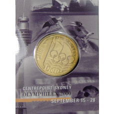 Монета 1 доллар 2000 года S Австралия «Олимпиада в Сиднее 2000 год — Выставка Olymphilex» (в блистере) (аверс)