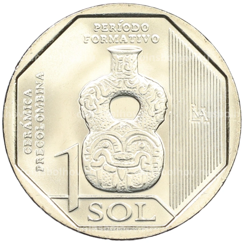 Монета 1 соль 2024 года Перу «Керамика доколумбового периода — Период формирования»