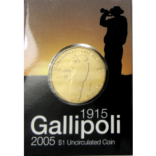 Монета 1 доллар 2005 года S Австралия «90 лет Дарданелльской операции(Галлиполи)» (в блистере) (аверс)