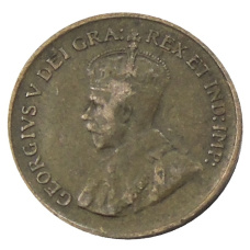 Монета 1 цент 1929 года Канада (реверс)