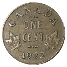 Монета 1 цент 1932 года Канада (аверс)