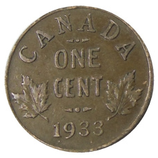 Монета 1 цент 1933 года Канада (аверс)