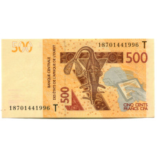 Банкнота 500 франков 2012 (2018) года Западная Африка — Литера Т (Того)
