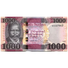 Банкнота 1000 шиллингов 2020 года Южный Судан