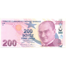 Банкнота 200 лир 2009(2024) года Турция