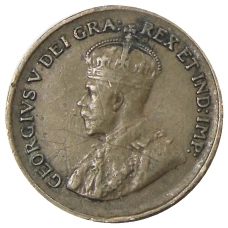 Монета 1 цент 1933 года Канада (реверс)