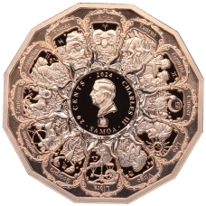 Монета 20 центов 2024 года Самоа «Архангел Иофиил» (реверс)