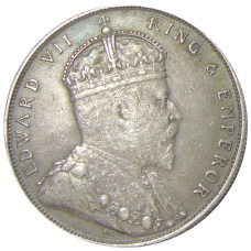 Монета 1 доллар 1907 года Стрейтс Сетлментс (аверс)