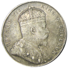 Монета 1 доллар 1908 года Стрейтс Сетлментс (аверс)