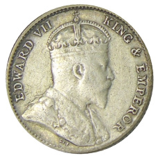 Монета 5 центов 1910 года Стрейтс Сетлментс (реверс)