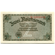 Банкнота 2 рейхсмарки 1940 года Германия (Для оккупированных территорий)