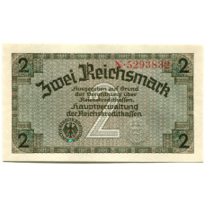 Банкнота 2 рейхсмарки 1940 года Германия (Для оккупированных территорий)