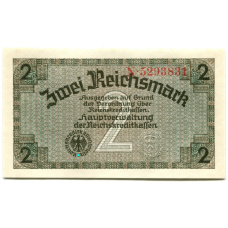 Банкнота 2 рейхсмарки 1940 года Германия (Для оккупированных территорий)