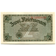 Банкнота 2 рейхсмарки 1940 года Германия (Для оккупированных территорий)