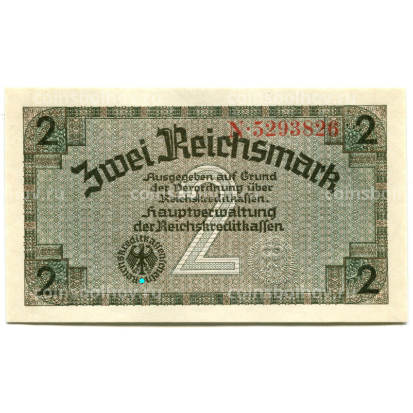 Банкнота 2 рейхсмарки 1940 года Германия (Для оккупированных территорий)