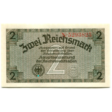 Банкнота 2 рейхсмарки 1940 года Германия (Для оккупированных территорий)