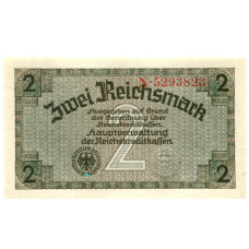 Банкнота 2 рейхсмарки 1940 года Германия (Для оккупированных территорий)