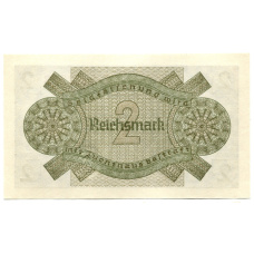 Банкнота 2 рейхсмарки 1940 года Германия (Для оккупированных территорий) (вид 2)